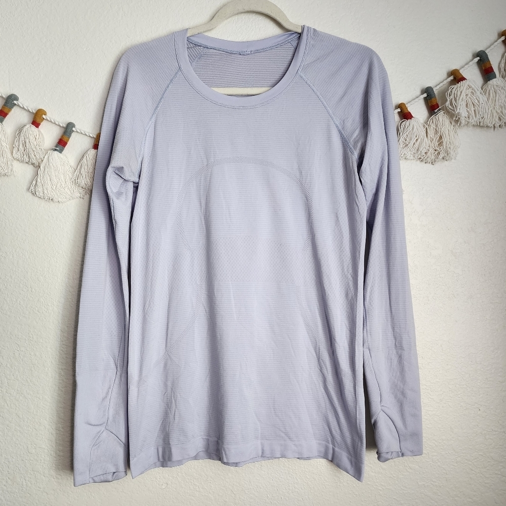 lululemon athletica Light Purple Long Sleeve Top
